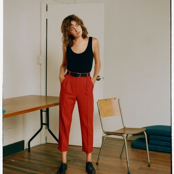 Caves Collect Alice Cropped Wool Pants, Size 0 - Picture 2 of 5